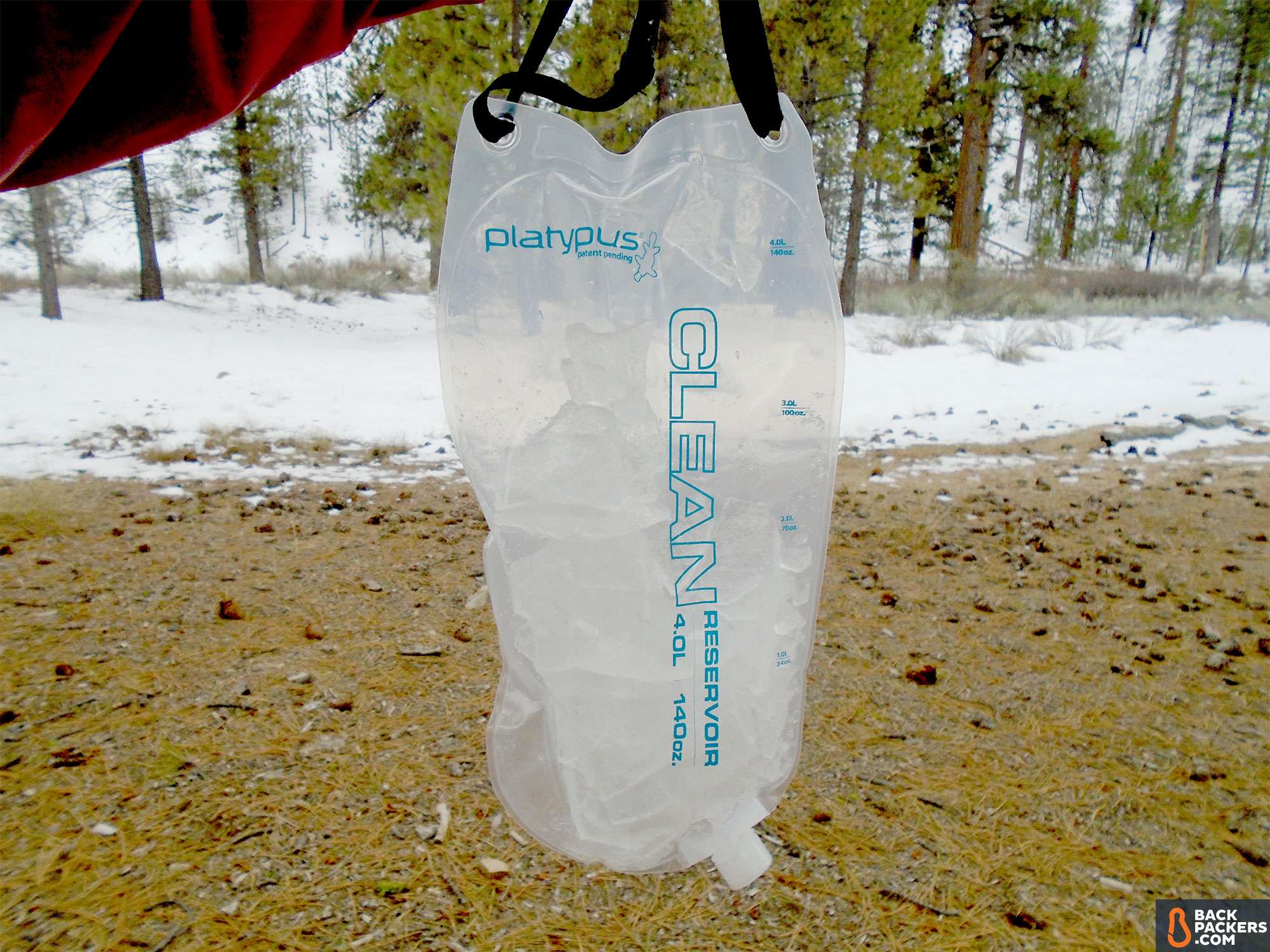 Platypus GravityWorks 4.0L Filter System water-turned-to-ice