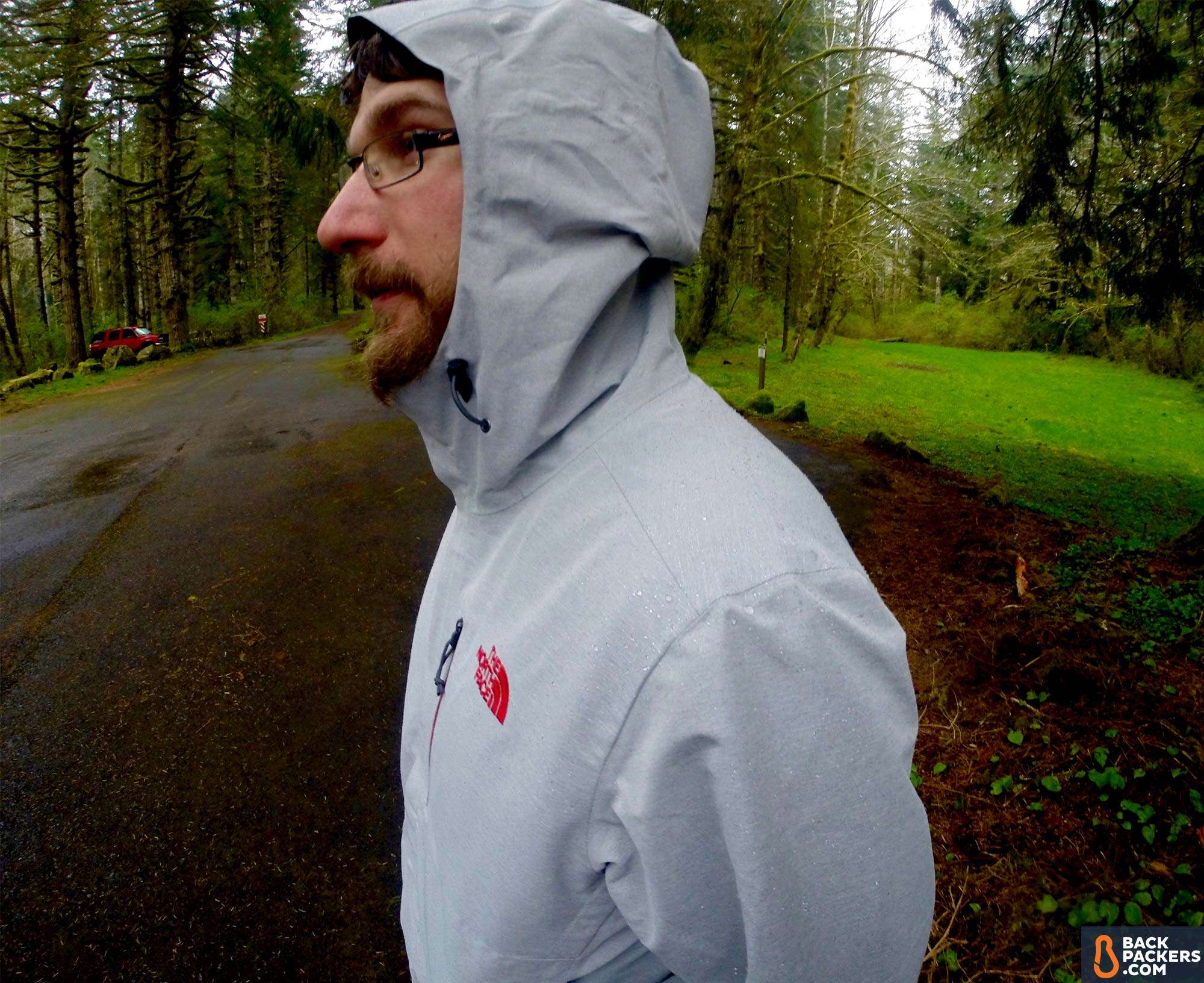 white north face rain jacket mens