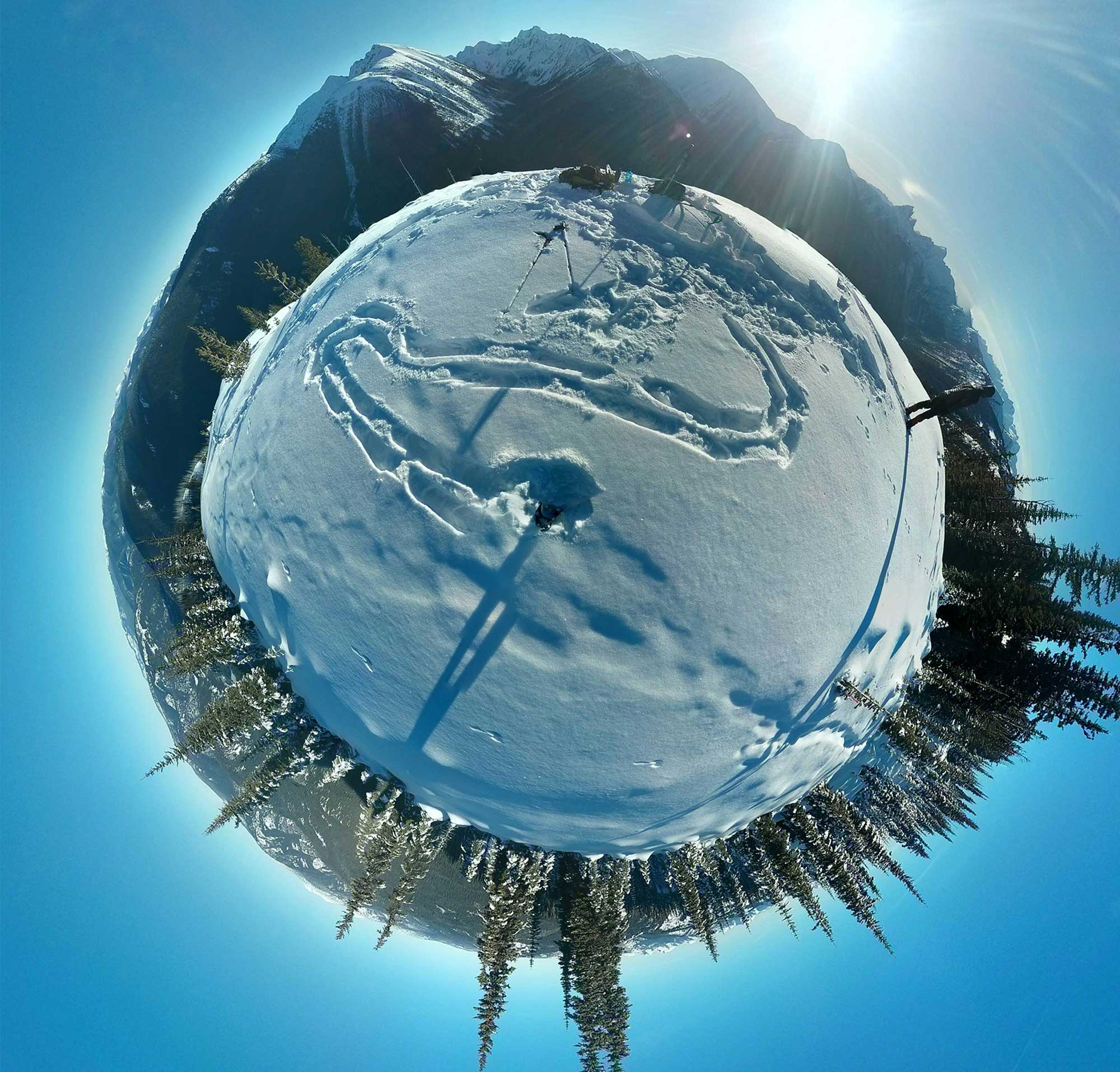 tiny-planet-pictures-Skyline-Trail-and-Mt-Frosty-in-Manning-Provincial-Park-BC