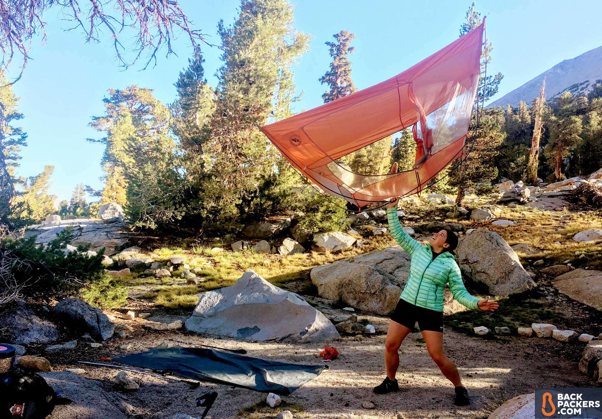 Big Agnes Copper Spur UL2 HV Review-shaking-the-tent-out