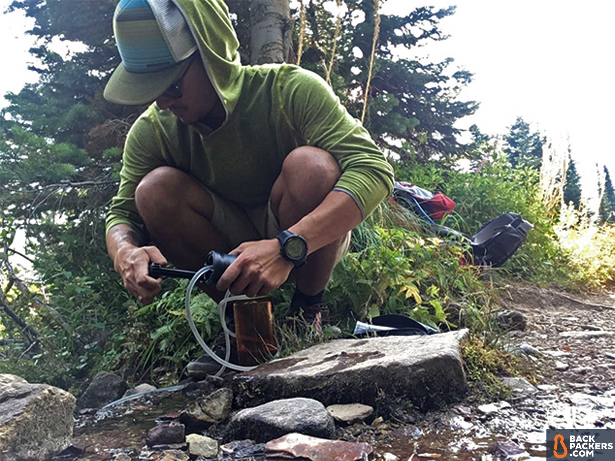 Katadyn-Hiker-Pro-review-pumping-in-stream