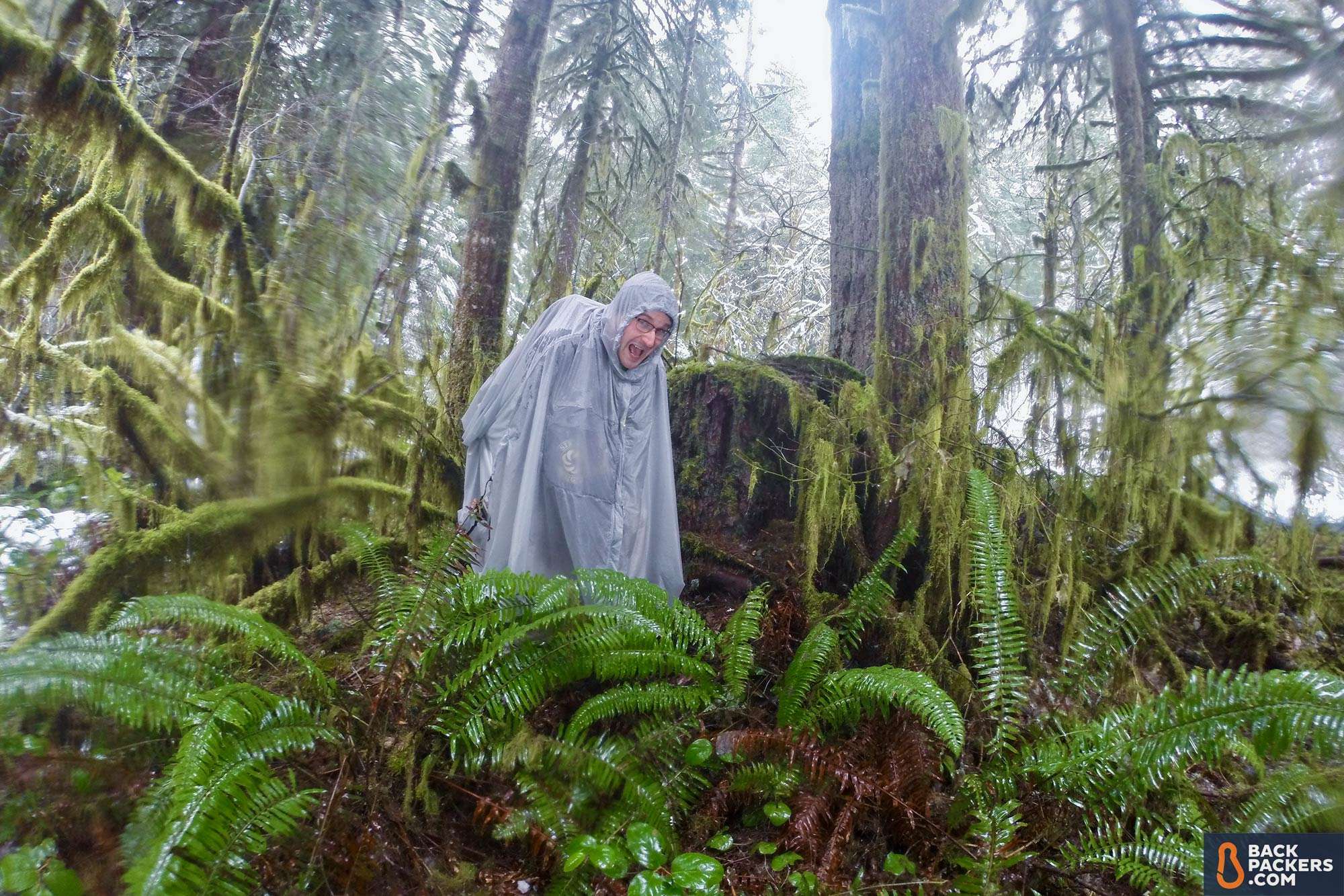 Six Moon Designs Gatewood Cape review bent-over-cape-covers-all