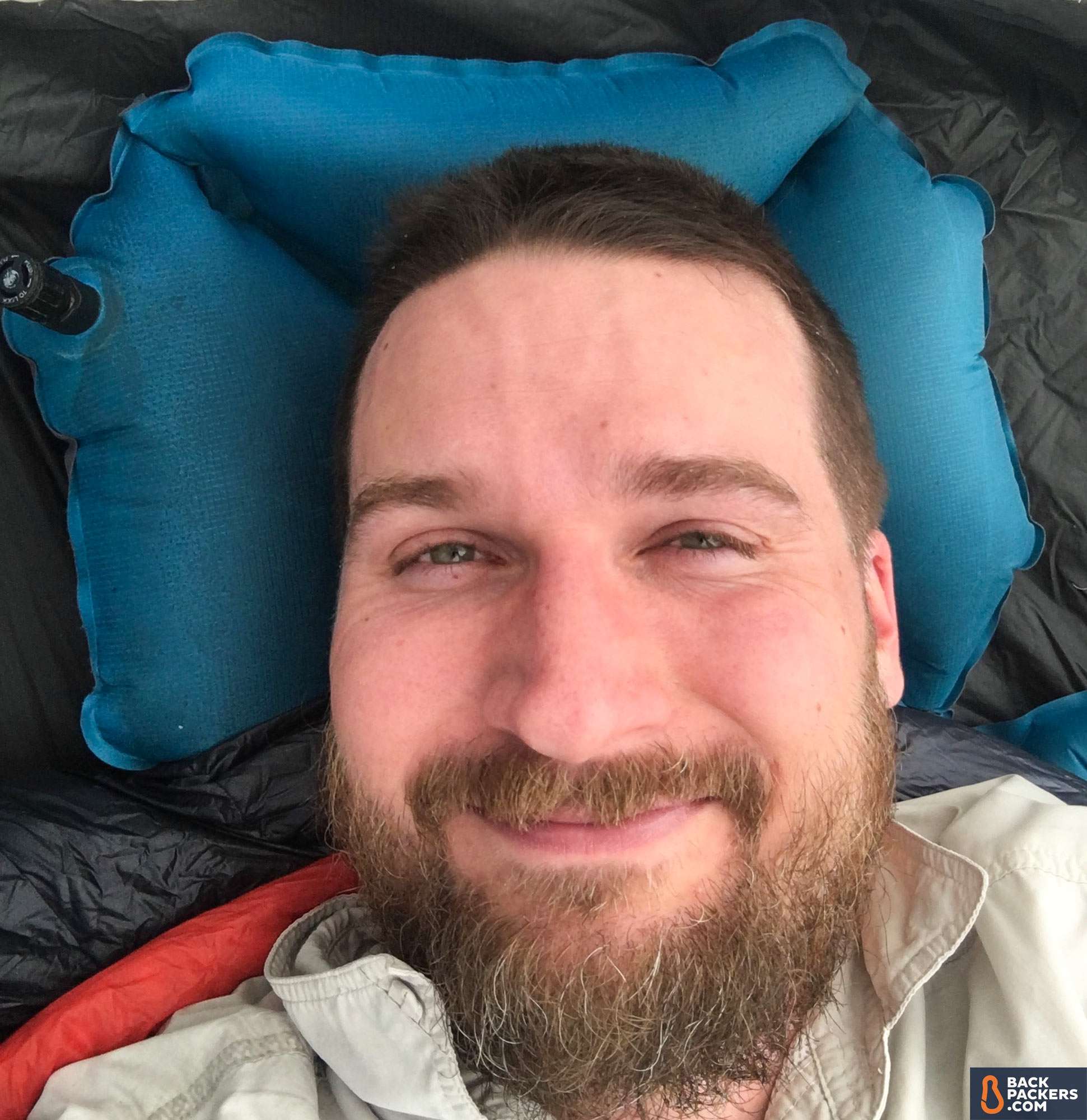 best-backpacking-pillows-Klymit-X-Pillow-in-use