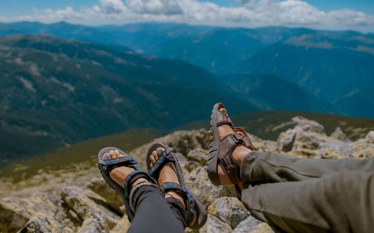 rei registry featured image two sandals overlooking viewpoint