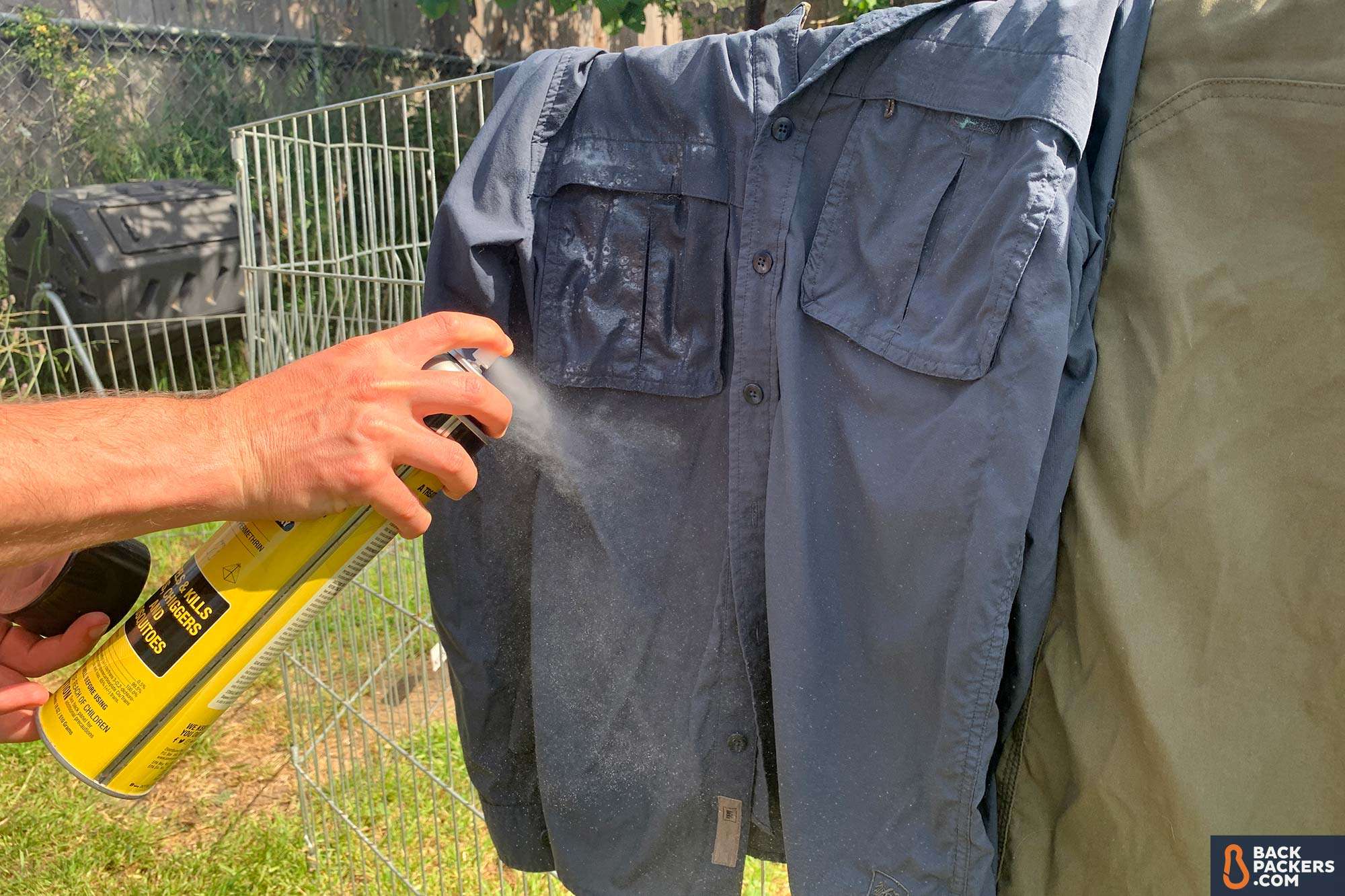 Sawyer-Permethrin-can-spray-in-action