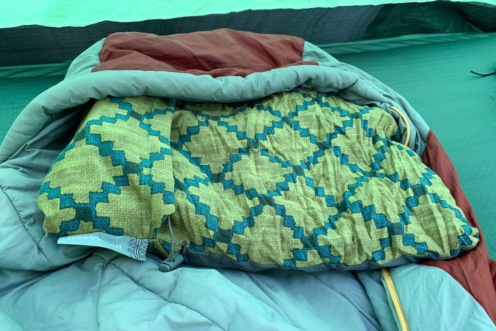 Therm-a-Rest-Compressible-Pillow-review-in-sleeping-bag
