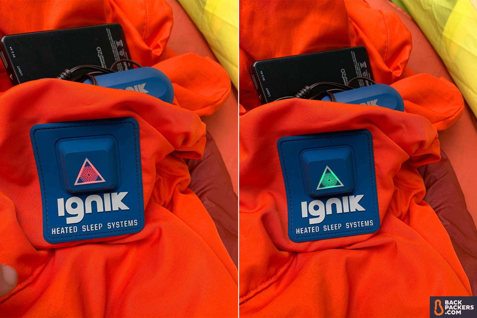 1-Ignik-Heated-Sleeping-Bag-Liner-temp-setting-high