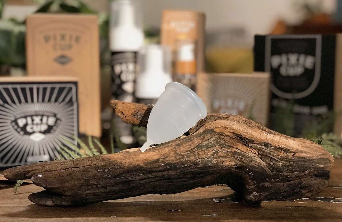 Pixie Cup on log