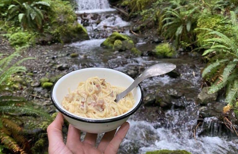 Carbonara Pasta dish wide