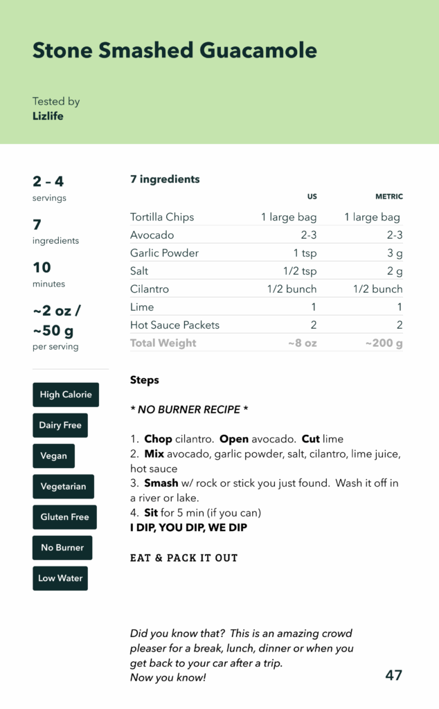 Trail Recipe: Trail Tacos with Stone Smashed Guac 4 Stone Smashed Guacmole