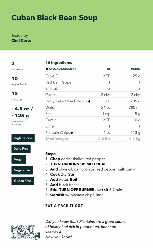 Trail Recipe: Instant Rice & Dehydrated Beans 2 Cuban-Black-Bean-Soup-montyboca