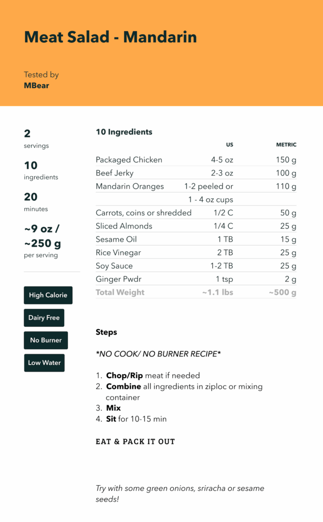 Mandarain Meat Salad Recipe