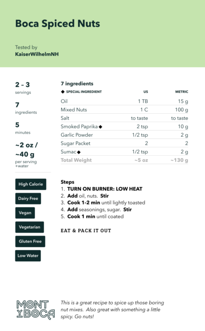 Trail Recipe: Corso Trail Mix and Boca Spiced Nuts 3 Boca Spiced Nuts 2 e1649286881584