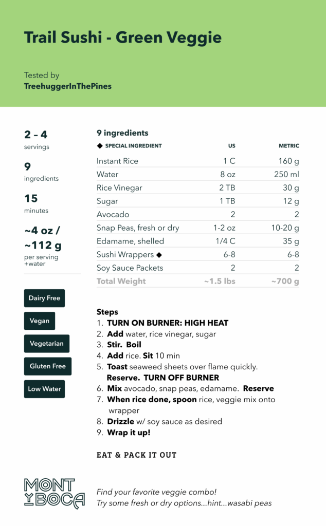 Trail Sushi Green Veggie 1