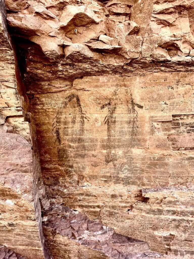Baja California SUr Cave Painting Fish charcoal
