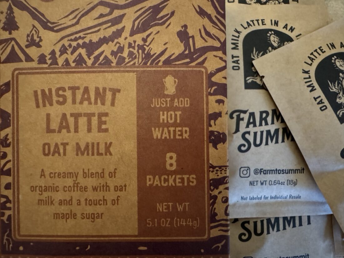 Farm To Summit Dehydrated Meals: Solid Nutrition on the Go 4 lattes on the menu