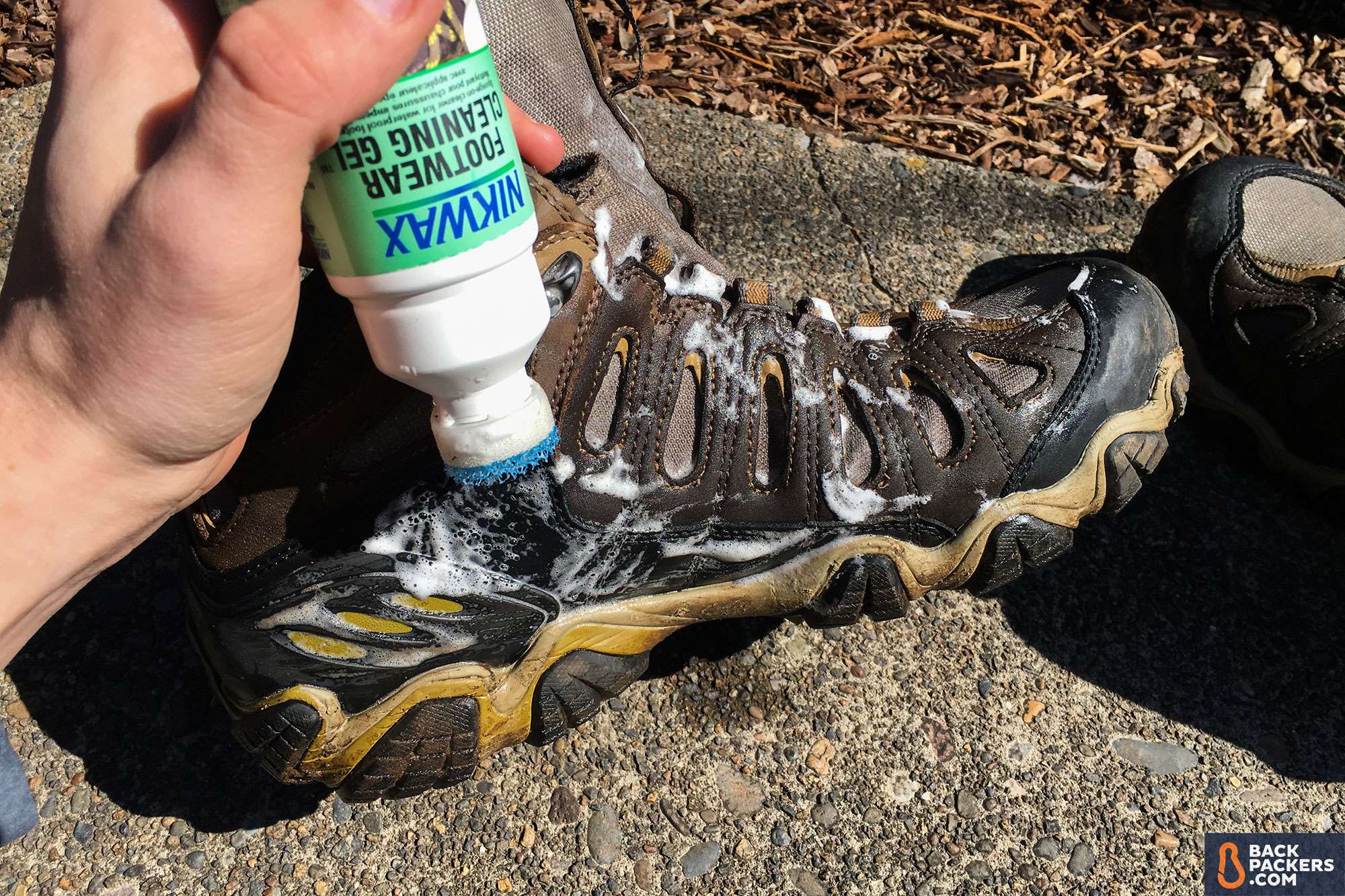 How to Use Waterproof Spray to Protect Your Gear & Apparel 10 how-to-use-waterproofing-spray-Boot-Scrubbing
