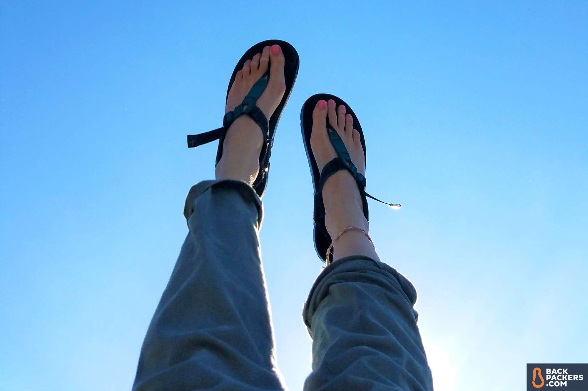 Bedrock Sandals Cairn 3D PRO Adventure Review 1 Bedrock-Sandals-Cairn-3D-review-against-blue-sky