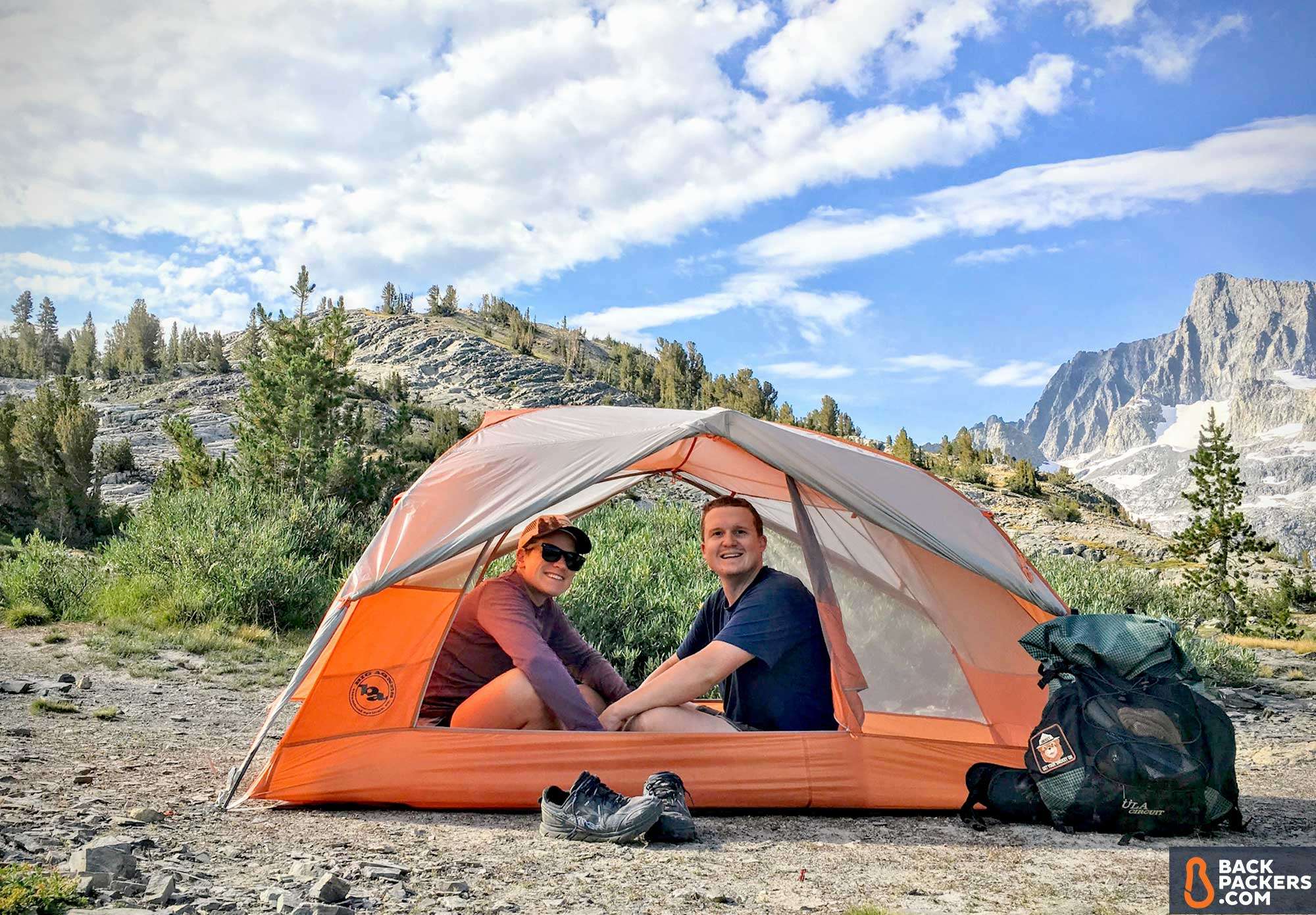 Big Agnes Copper Spur HV UL2 Tent Review 4 Big Agnes Copper Spur HV UL2 Review-tent-with-two-people-featured