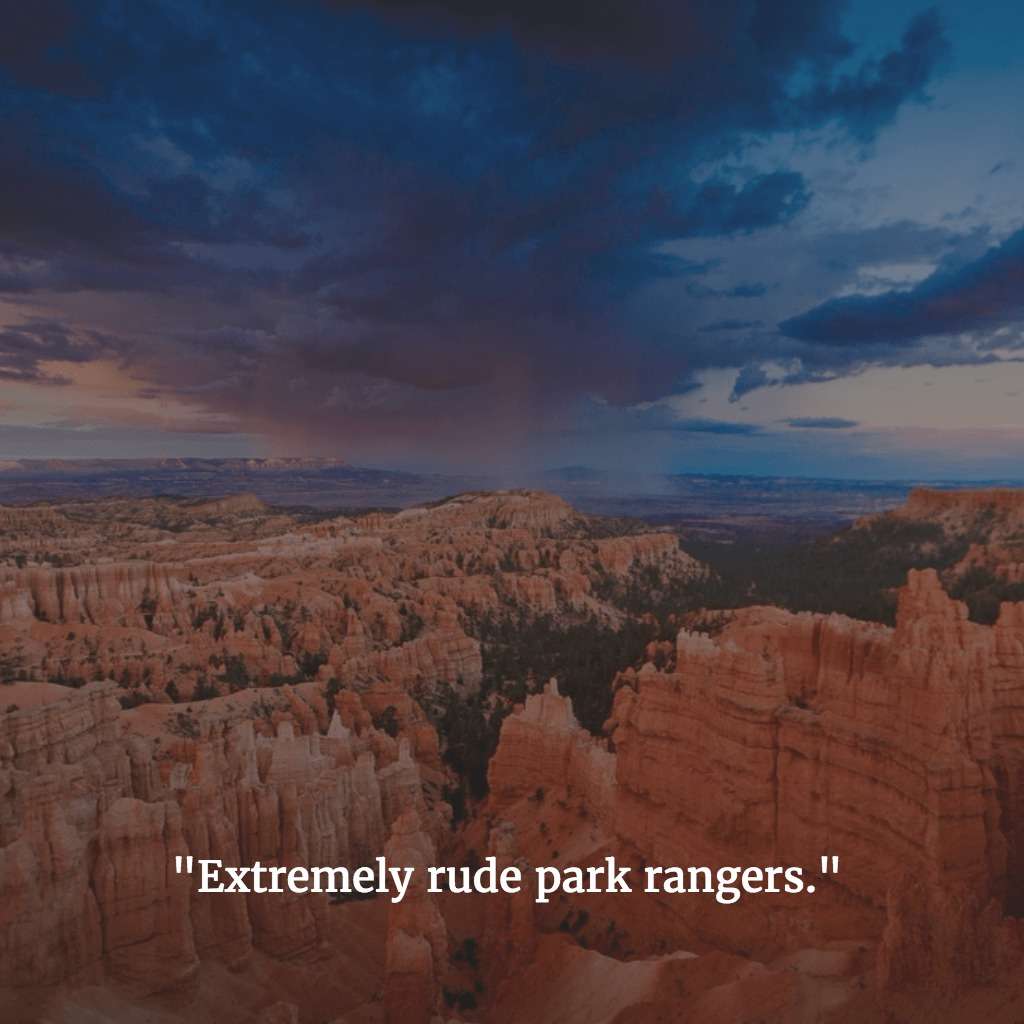 Bryce Canyon National Park One-Star Yelp Reviews of National Parks