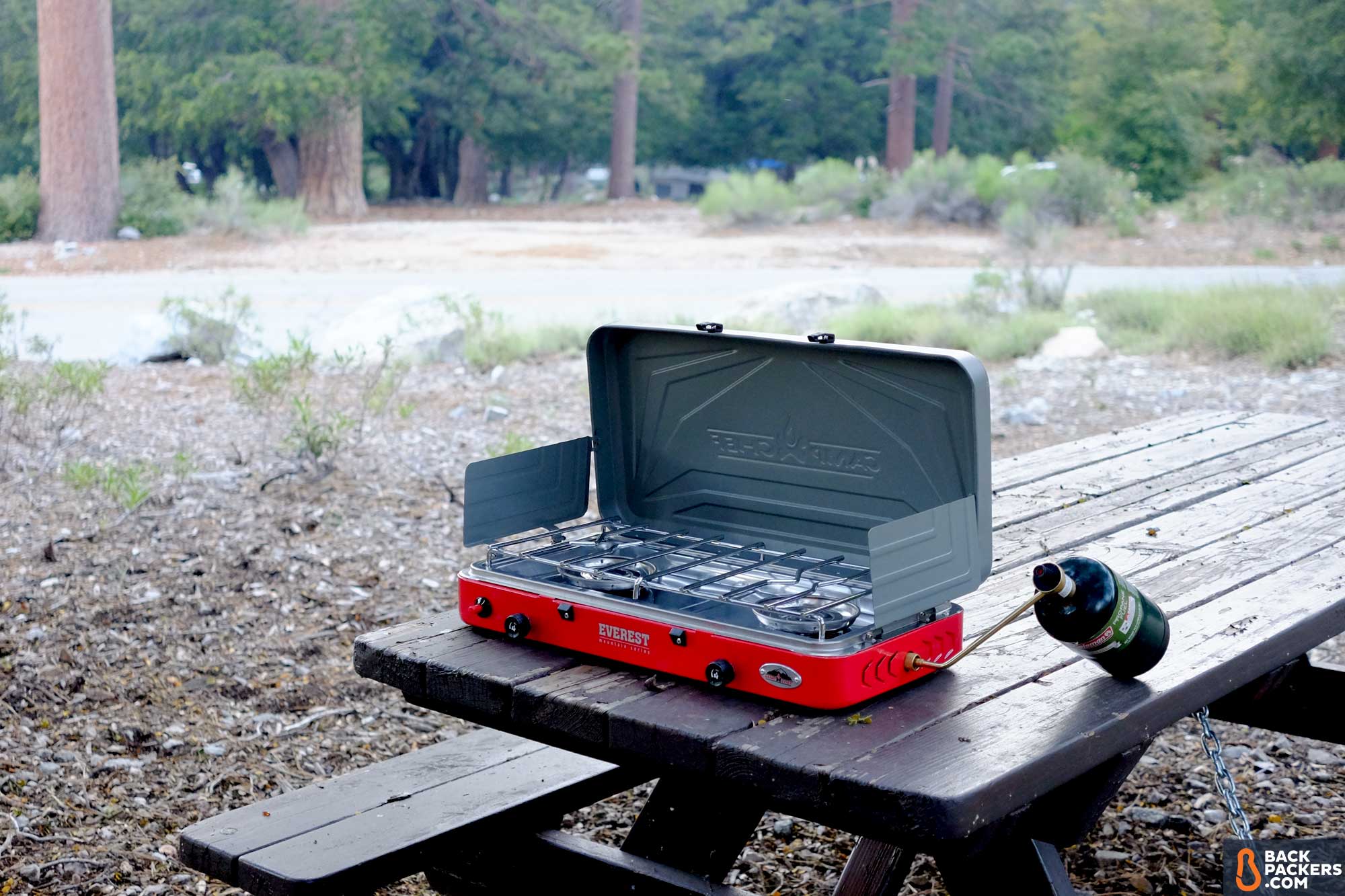 Camp Chef Everest Camping Stove Review 1 Camp-Chef-Everest-review-camp-setup