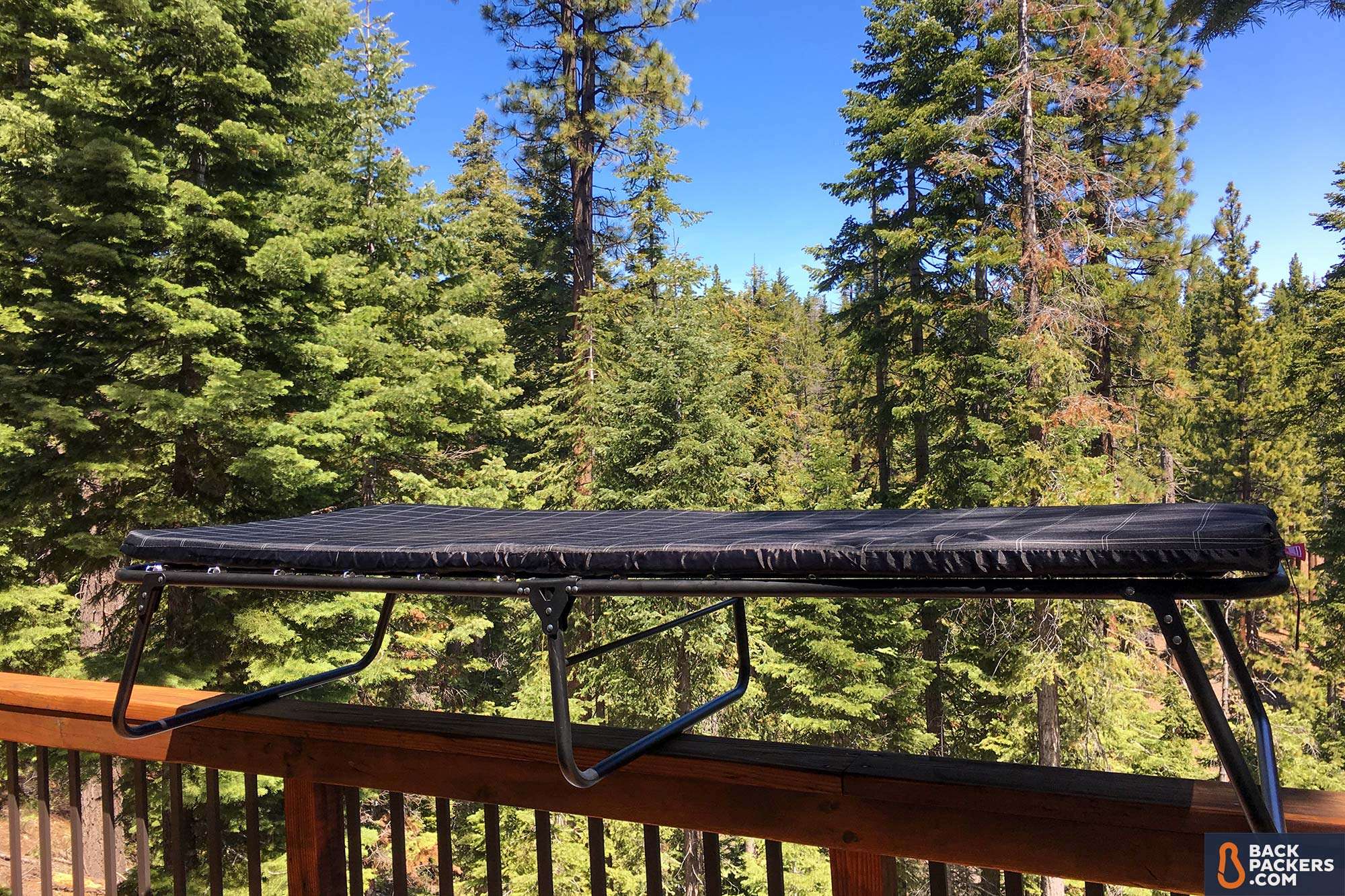 Coleman ComfortSmart Deluxe Cot Review 5 Coleman-ComfortSmart-Deluxe-Cot-review-resting-on-ledge
