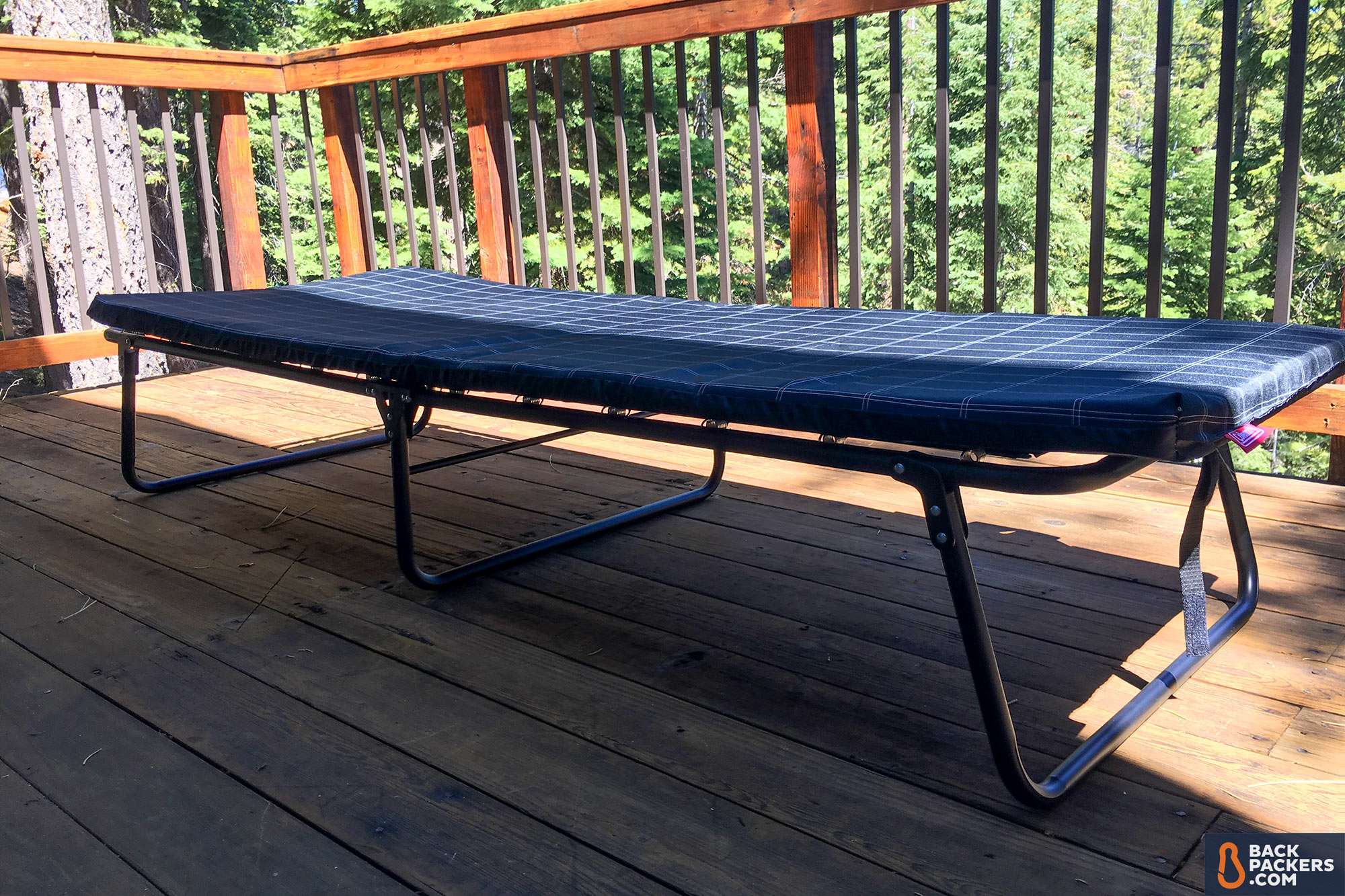 Coleman ComfortSmart Deluxe Cot Review 1 Coleman-ComfortSmart-Deluxe-Cot-review-setup-on-balcony