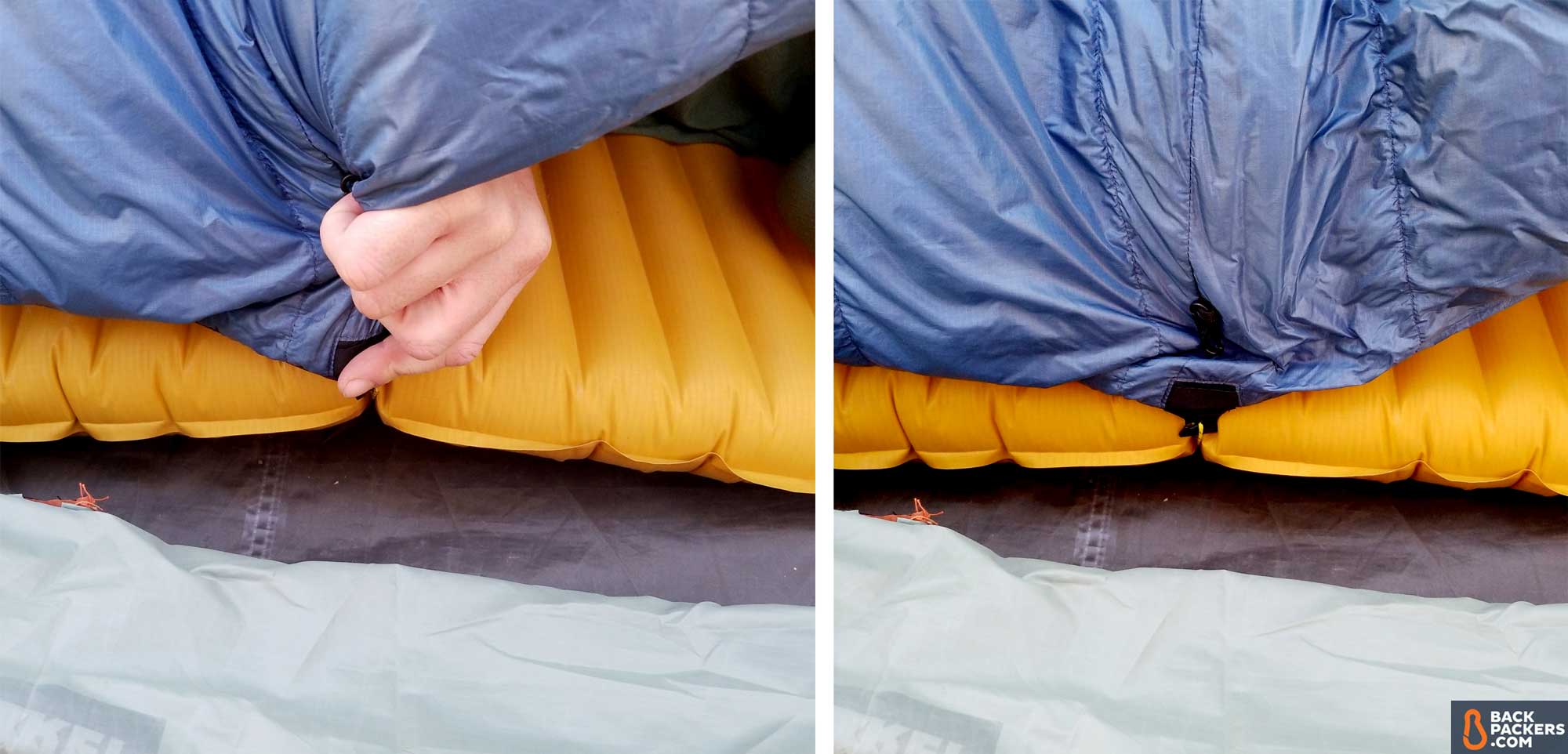 Katabatic Gear Sawatch 15 Sleeping Bag Review 11 Katabatic-Gear-Sawatch-15-review-cord-clip-attachment-system