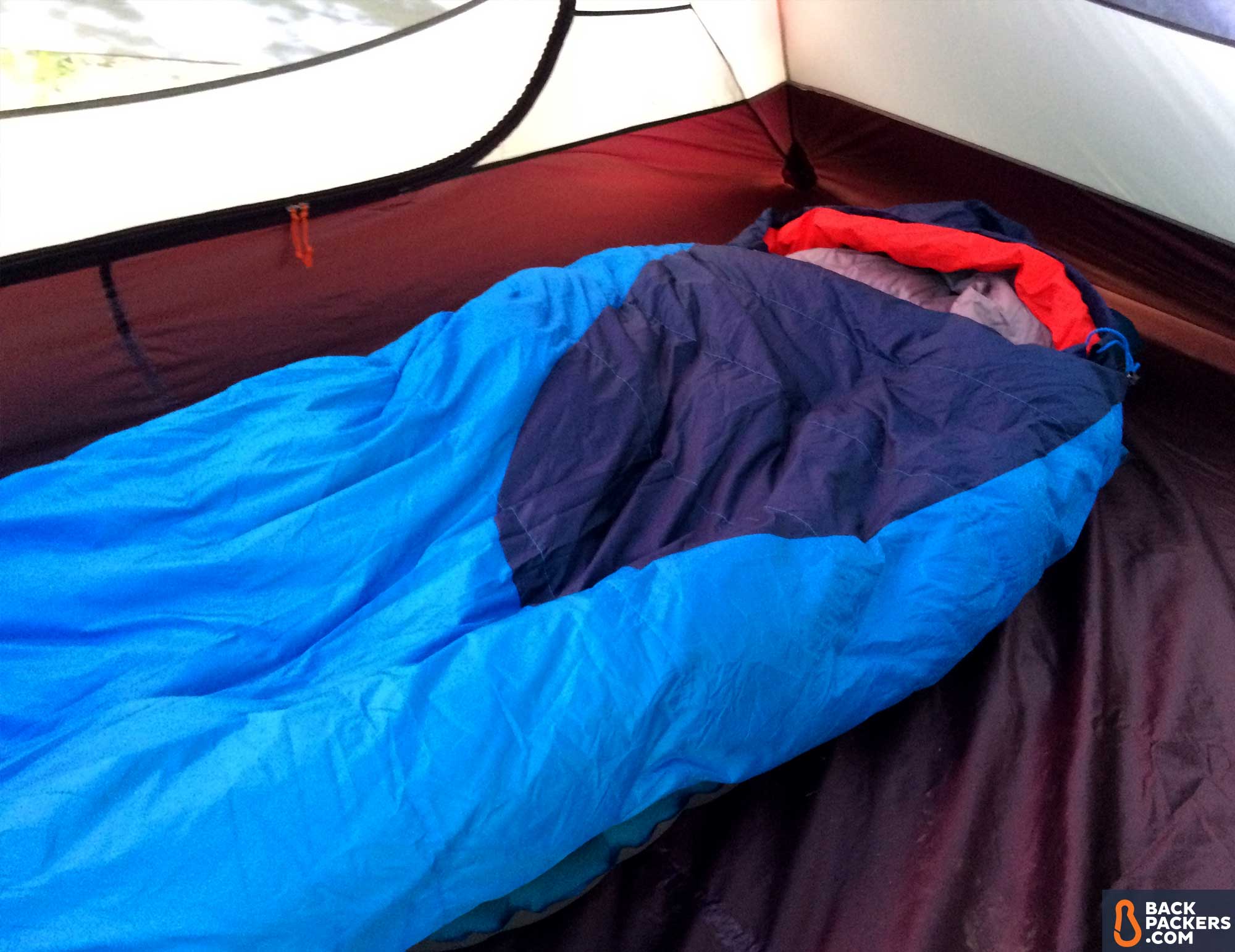 Kelty Cosmic Down 20 Review 11 Kelty-Cosmic-Down-20-review-bag-in-tent