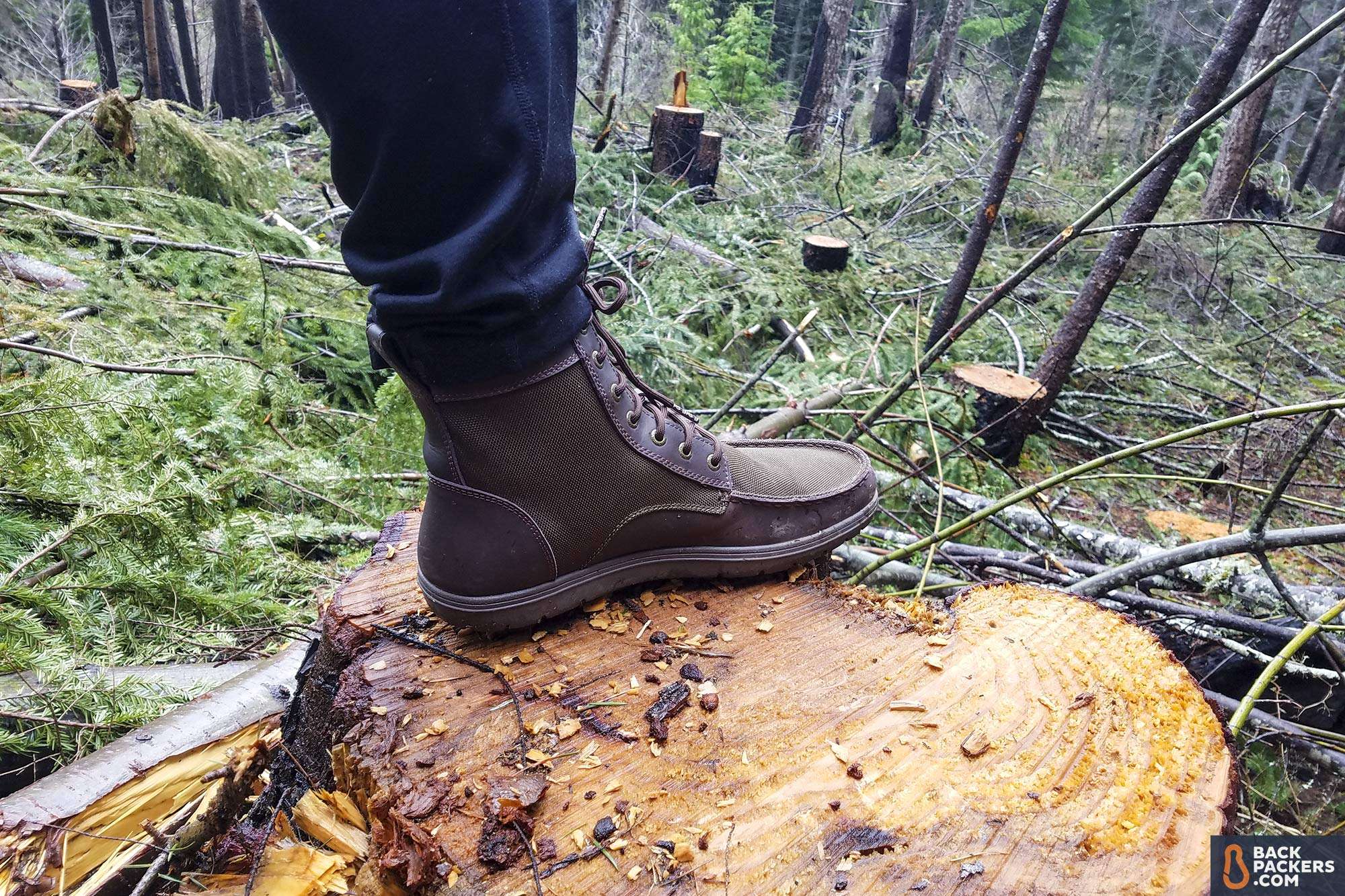 Lems Boulder Boot Review: Ultralight Meets Durable 6 Lems Boulder Boots review Boot_Profile_on_stump