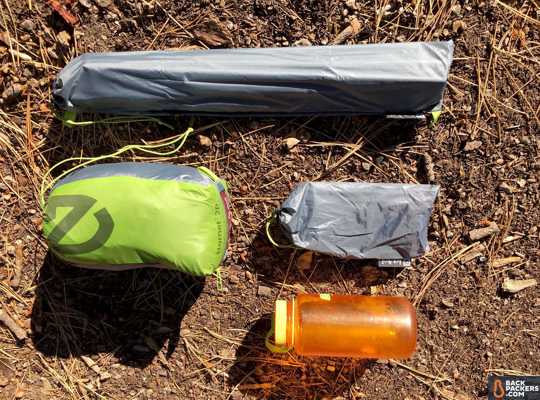 NEMO-Hornet-2P-review-divvy-sack-and-poles-size-comparison