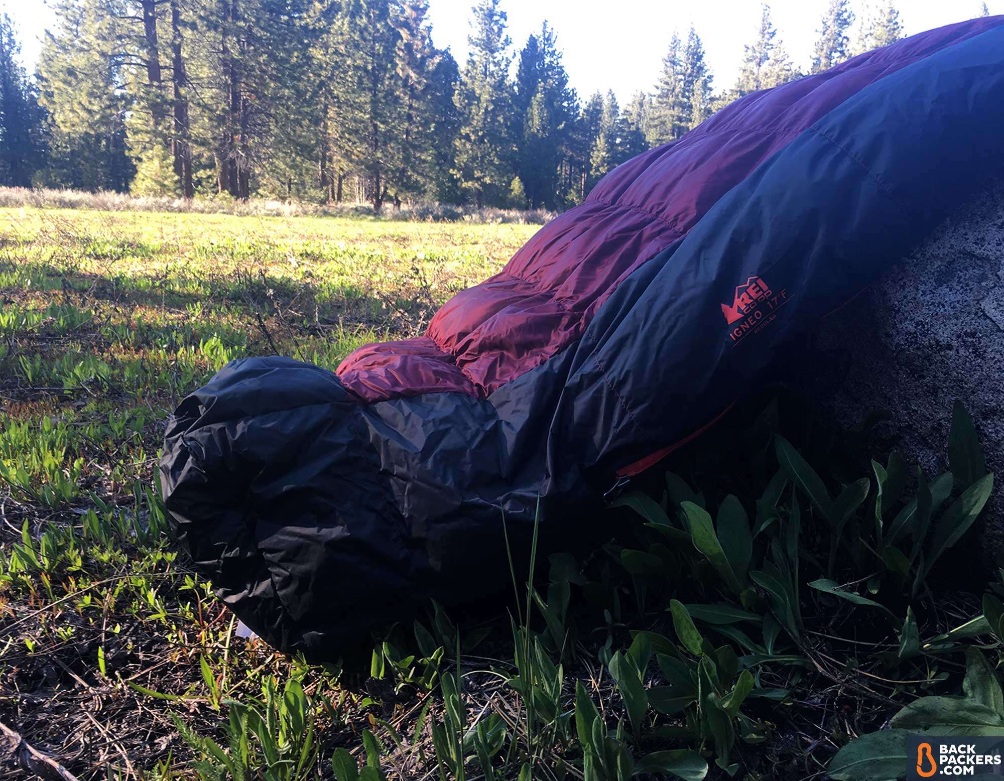 REI Igneo 17 Sleeping Bag Review 9 REI-Igneo-17-review-draped-2