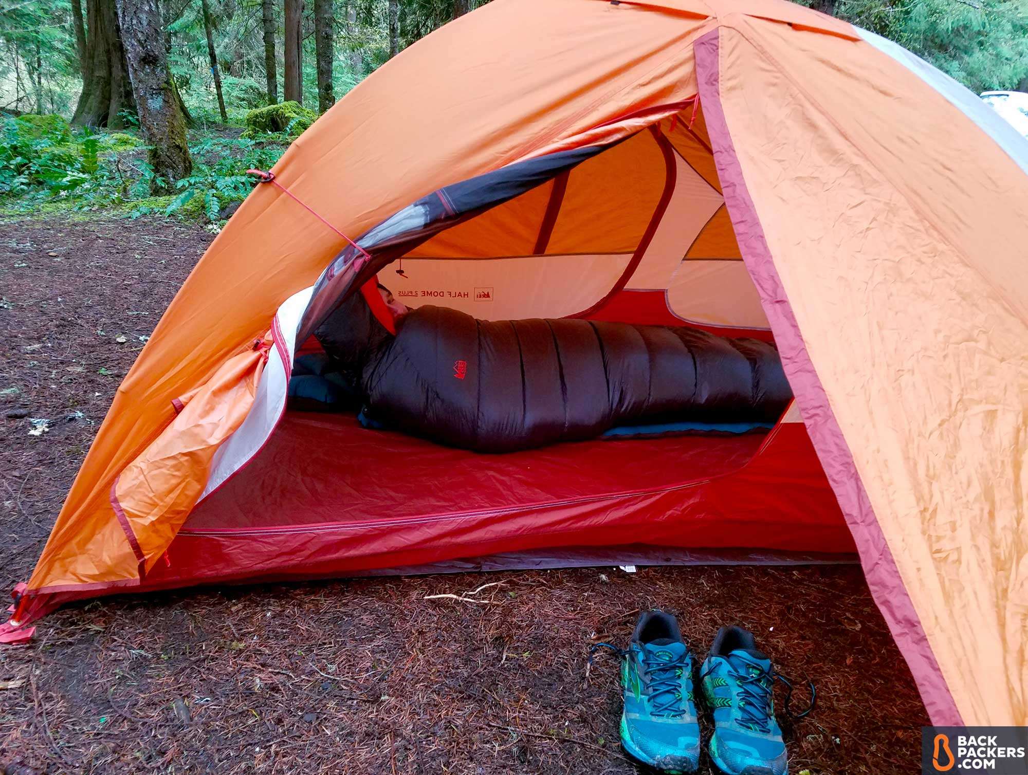 REI Magma 10 Sleeping Bag Review 3 REI-Magma-10-Sleeping-Bag-review-outside-tent