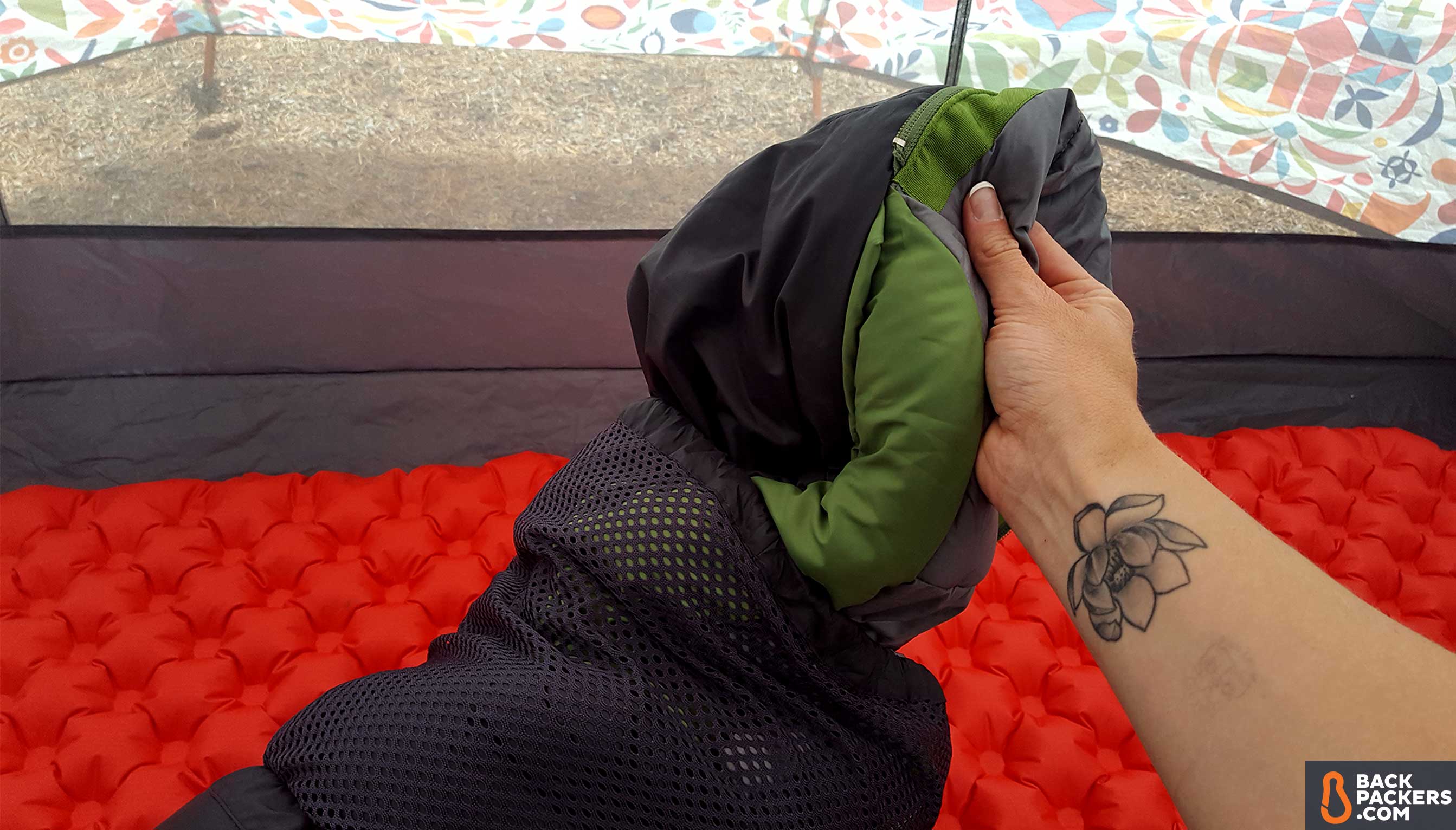 REI Trail Pod Sleeping Bag Review 5 REI-Trail-Pod-29-review-pulling-out-the-bag