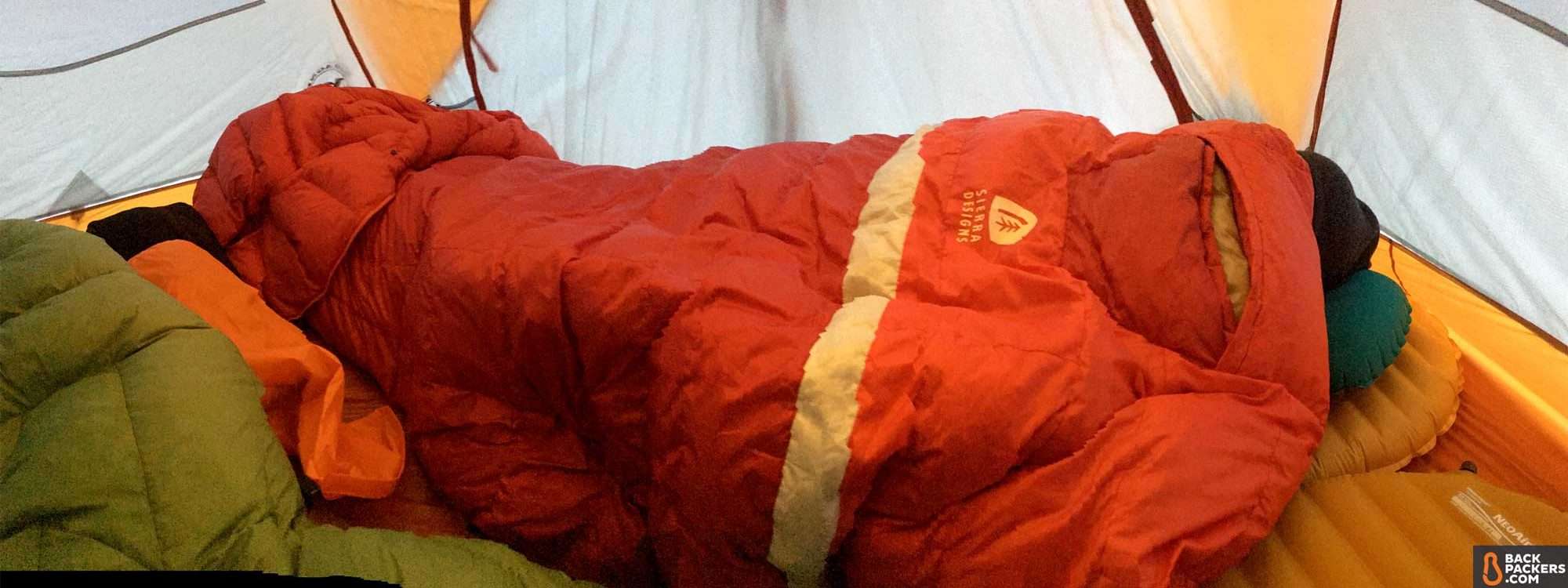 Sierra Designs Backcountry Quilt Review 7 Sierra-Designs-Backcountry-Quilt-review-in-tent
