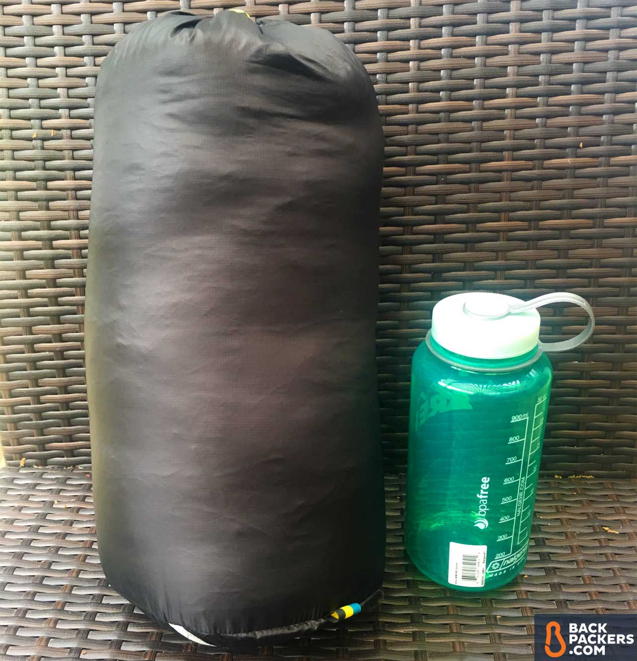 Sierra Designs Backcountry Quilt Review 9 Sierra-Designs-Backcountry-Quilt-review-nalgene-size-comparison