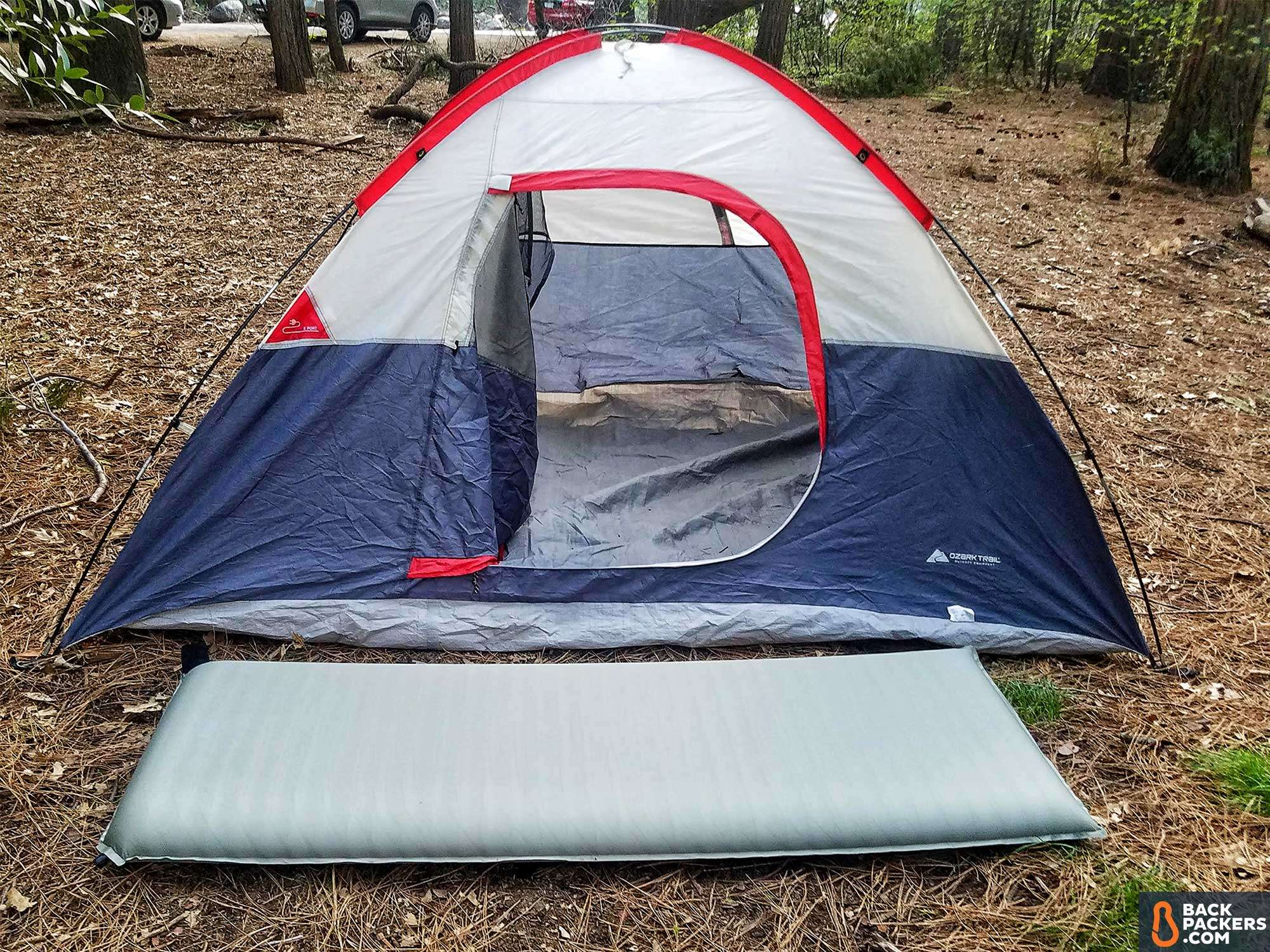 REI Camp Bed 3.5 Sleeping Pad Review 2 rei-camp-bed-3.5-review-inflated-outside-tent