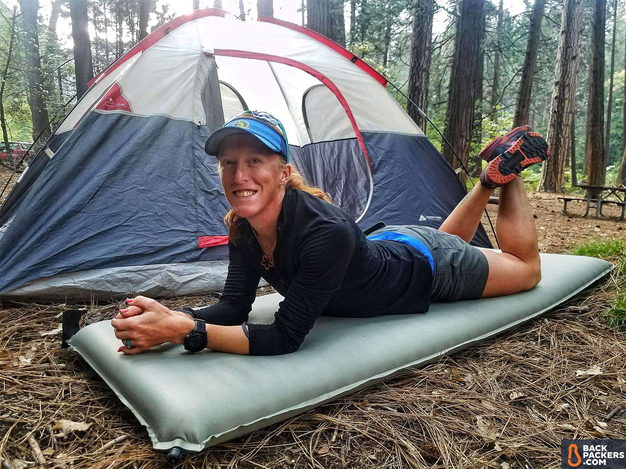 The Best Camping Mattresses 5 rei-camp-bed-3.5-review-laying-on-pad