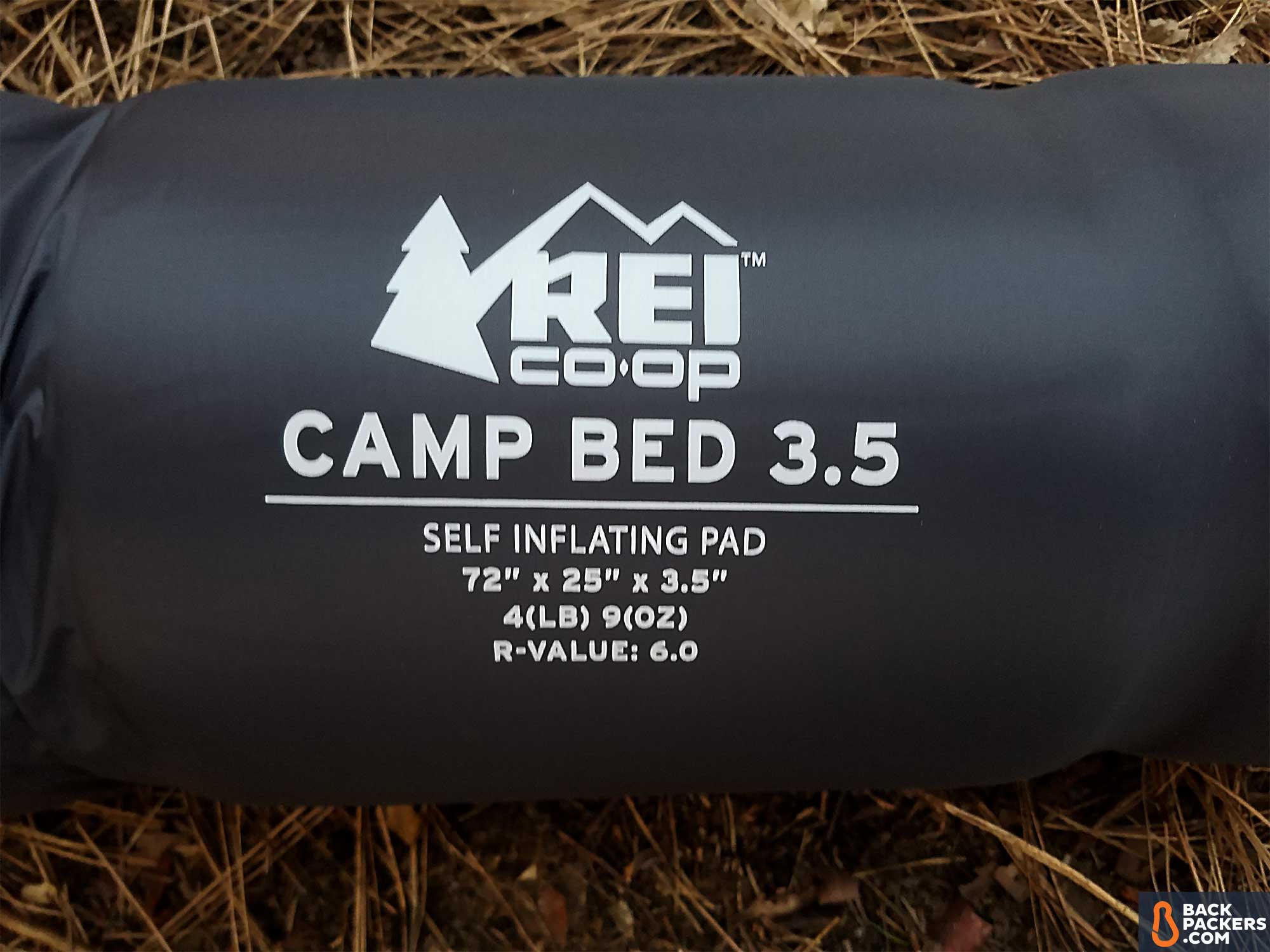 The Best Camping Mattresses 18 rei-camp-bed-3.5-review-logo-close-up