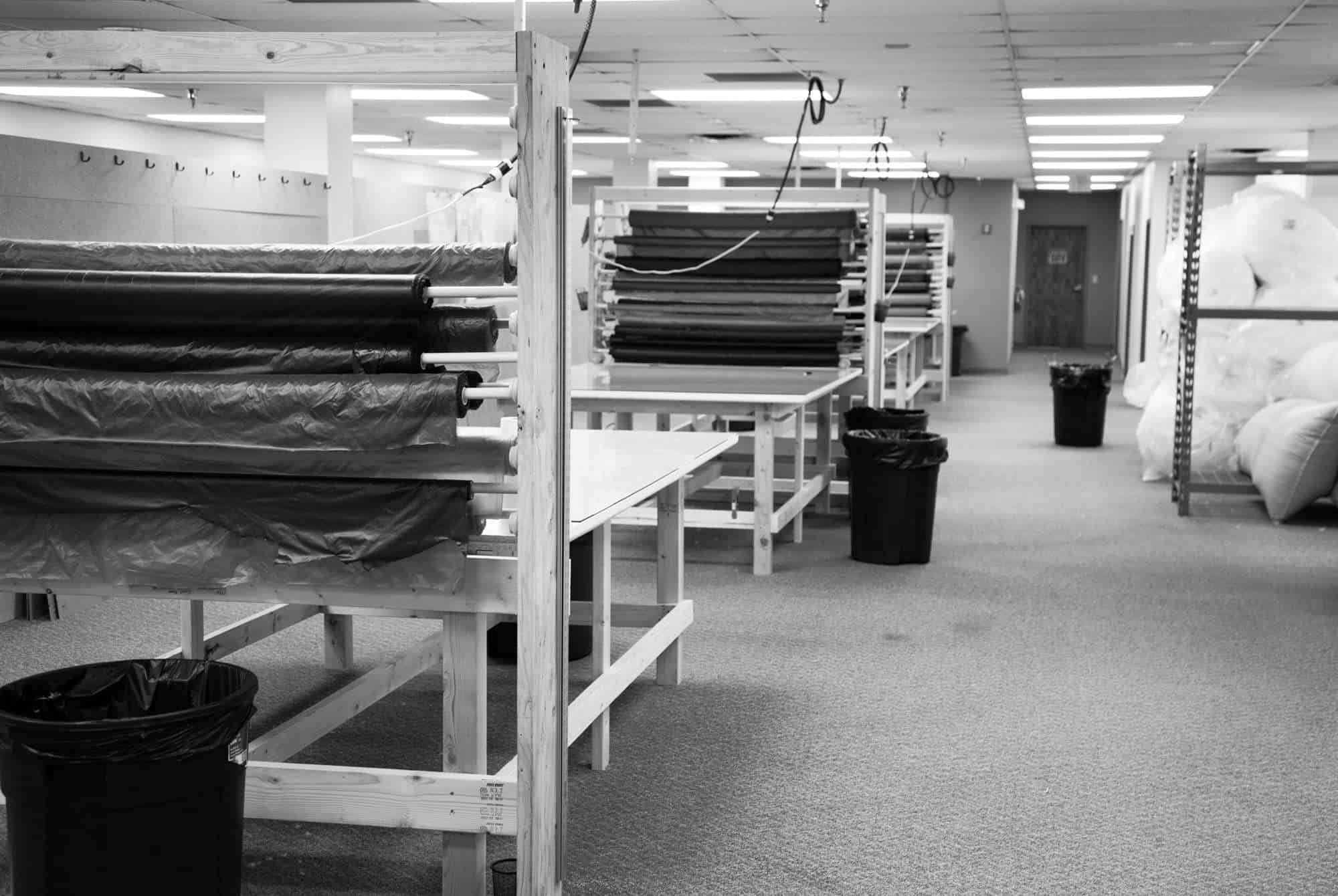 The State of Cottage Gear: EnLIGHTened Equipment Interview 5 enlightened equipment cottage gear Fabric Cutting Area