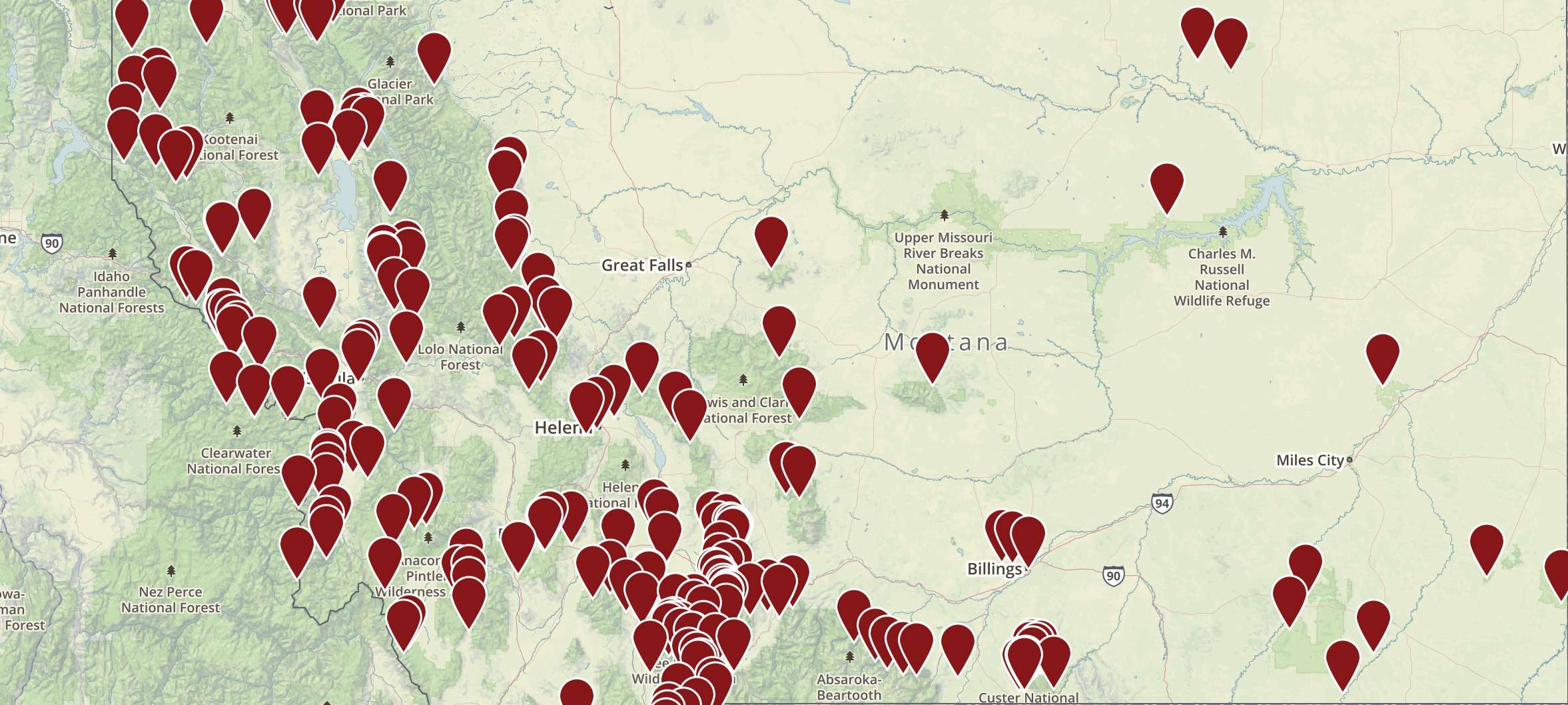 Hike Montana with the Montana Wilderness Association's Online Guide 1 hike wild montana map hike montana