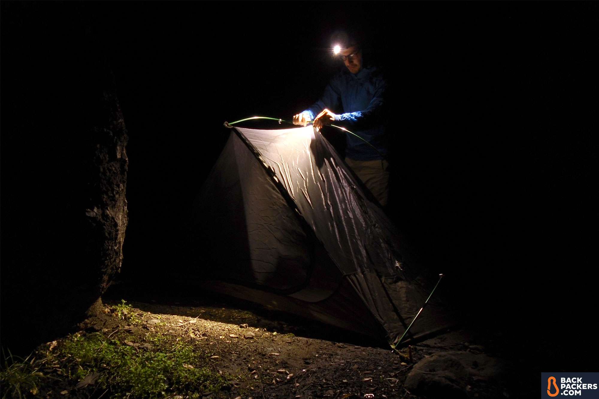 ZebraLight H52w AA Neutral White Headlamp Review 4 Zebralight-H52w-setting-up-tent