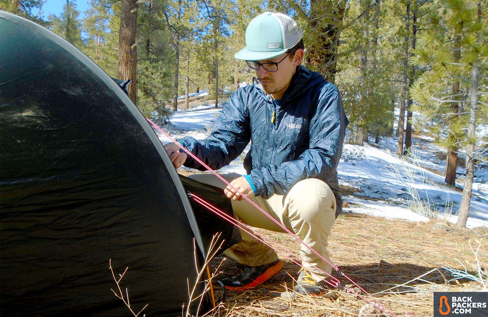 Rab Xenon X Synthetic Hooded Jacket Review 2 Rab Xenon X Technical Hoodie setting up tent